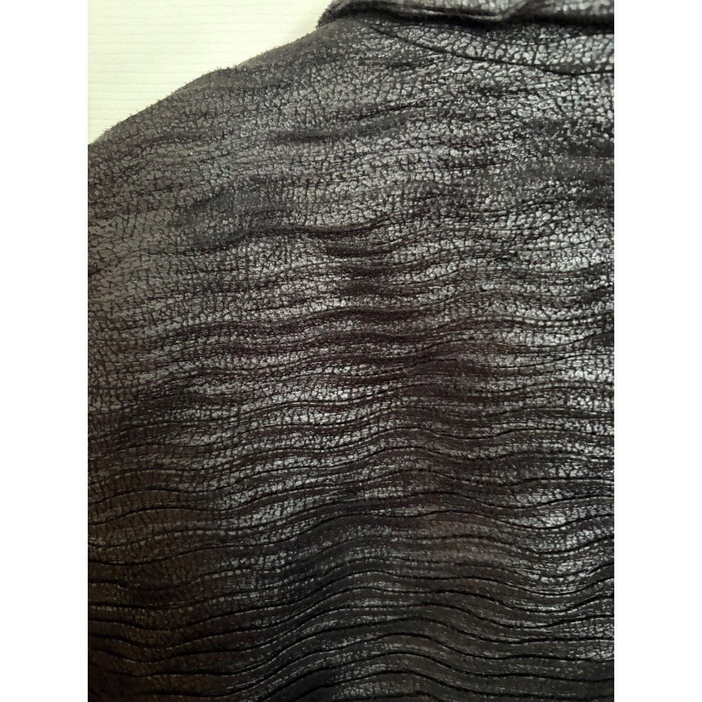 Conrad C Collection Womens Black Textured Zip Up Jacket Metallic JT11215M Size 8 - Picture 6 of 9
